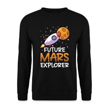 Future Mars Explorer Planet Astronaut - Sweat-shirt Unisexe - noir - Devant - Alina (178cm) & Michal (187cm)