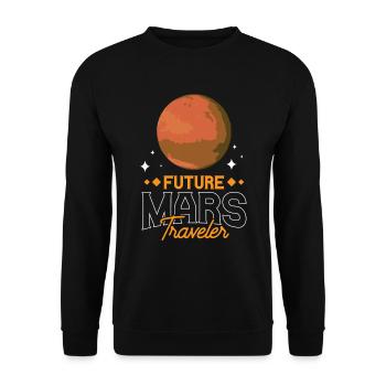 Futur astronaute de Mars Traveler Planet - Sweat-shirt Unisexe - noir - Devant - Alina (178cm) & Michal (187cm)