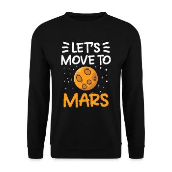 Departure to Mars Astronaut Planet Space - Unisex Sweatshirt - black - Front - Alina (178cm) & Michal (187cm)
