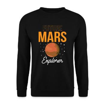 Zukünftiger Mars Erforscher Astronaut Planet - Unisex Pullover - Schwarz - Vorne - Alina (178cm) & Michal (187cm)