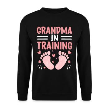 Grandma In Training Sweet First Time Grandparents - Unisex Sweatshirt - black - Front - Alina (178cm) & Michal (187cm)