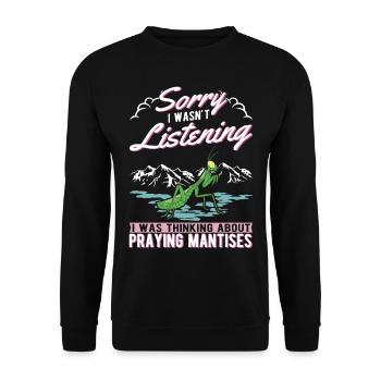 Praying Mantis Gift Mantis Mantis Mantis Mantis - Unisex Sweatshirt - black - Front - Alina (178cm) & Michal (187cm)