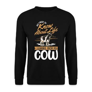 Vache Éleveurs de bovins Éleveurs Vaches Éleveur - Sweat-shirt Unisexe - noir - Devant - Alina (178cm) & Michal (187cm)