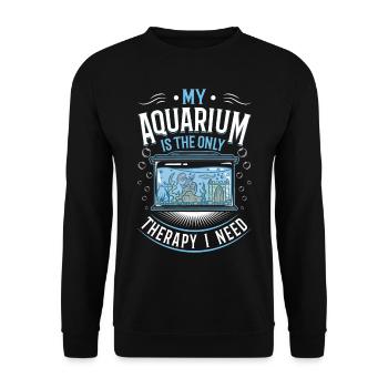 Aquarium Therapy Aquaristics Aquarist Aquarist - Unisex Sweatshirt - black - Front - Alina (178cm) & Michal (187cm)