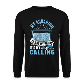 Aquarium Hobby Aquaristics Aquarist Aquarist - Unisex Sweatshirt - black - Front - Alina (178cm) & Michal (187cm)