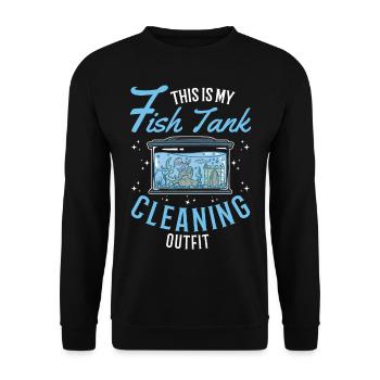 Fish Tank Cleaning Outfit Aquarium Aquarianer - Unisex Pullover - Schwarz - Vorne - Alina (178cm) & Michal (187cm)