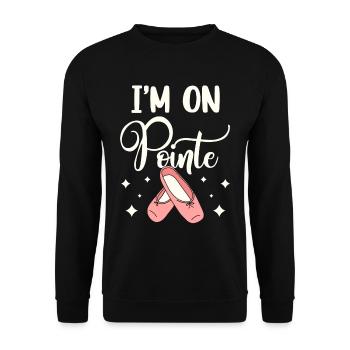 Je suis sur Pointe Ballet Dancer Ballerina - Sweat-shirt Unisexe - noir - Devant - Alina (178cm) & Michal (187cm)