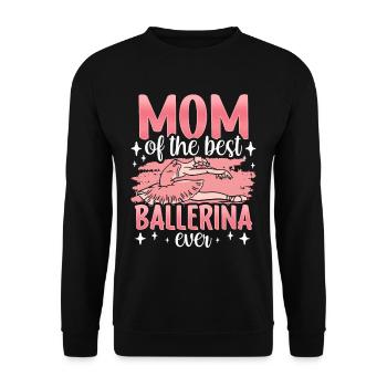 Mutter Der Besten Ballerina Aller Zeiten Ballett - Unisex Pullover - Schwarz - Vorne - Alina (178cm) & Michal (187cm)