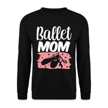 Ballet, Maman, Danseuse, Ballerine, Danseuse de ballet - Sweat-shirt Unisexe - noir - Devant - Alina (178cm) & Michal (187cm)