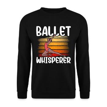 Ballet Whisperer Whisperer Girl Ballet Hobby - Unisex Sweatshirt - black - Front - Alina (178cm) & Michal (187cm)