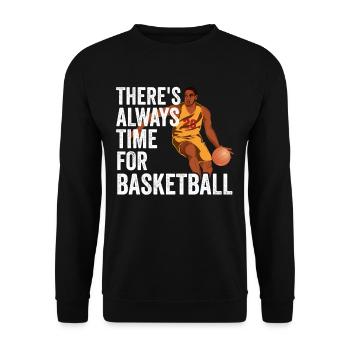 C’est toujours l’heure pour l’équipe des joueurs de basket-ball - Sweat-shirt Unisexe - noir - Devant - Alina (178cm) & Michal (187cm)