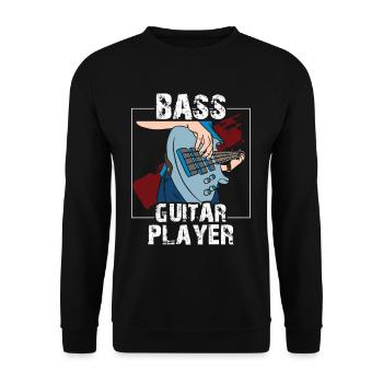 Guitariste Basse Bassiste Musicien Basse Guitare - Sweat-shirt Unisexe - noir - Devant - Alina (178cm) & Michal (187cm)