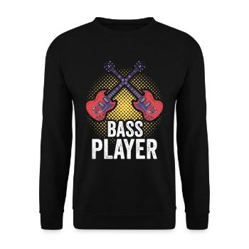 Bassist Bass Bass Guitarist Bass Guitar Musician - Unisex Sweatshirt - black - Front - Alina (178cm) & Michal (187cm)