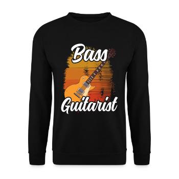 Guitariste Basse Bassiste Basse Musicien de guitare basse - Sweat-shirt Unisexe - noir - Devant - Alina (178cm) & Michal (187cm)