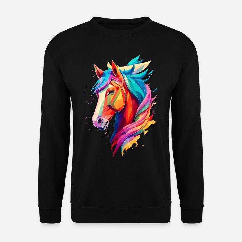 Polygon Horse - Unisex Sweatshirt - black