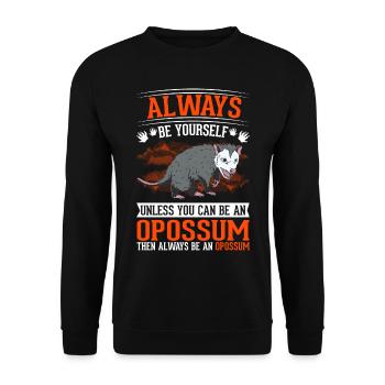 Opossum Cadeau Marsupial Opossum - Sweat-shirt Unisexe - noir - Devant - Alina (178cm) & Michal (187cm)