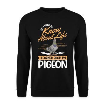Pigeon pigeon fancier city pigeon carrier pigeon - Unisex Sweatshirt - black - Front - Alina (178cm) & Michal (187cm)