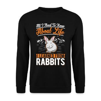 Lapin lapin lapin lapin - Sweat-shirt Unisexe - noir - Devant - Alina (178cm) & Michal (187cm)