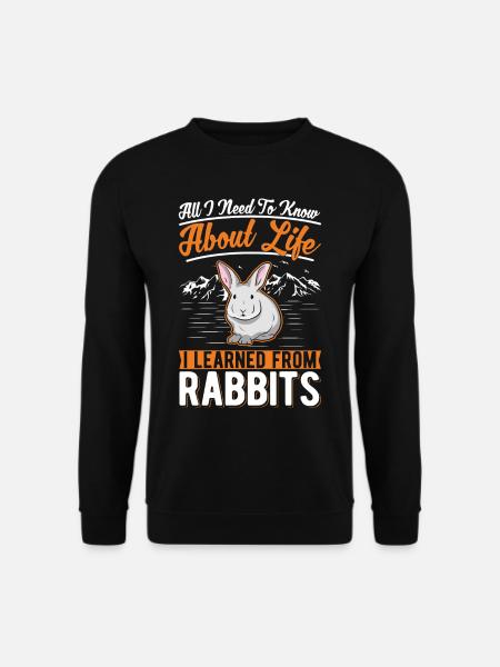 Kaninchen Häschen Hase Kaninchen - Unisex Pullover - Schwarz