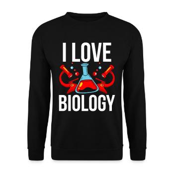 I love biology biologist biologist profession - Unisex Sweatshirt - black - Front - Alina (178cm) & Michal (187cm)