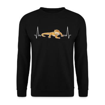 Battement de cœur de dragon barbu - Sweat-shirt Unisexe - noir - Devant - Alina (178cm) & Michal (187cm)