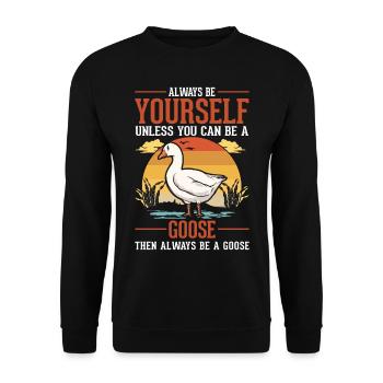 Oies Cadeau Goose Lovers Goose Éleveurs d’oies - Sweat-shirt Unisexe - noir - Devant - Alina (178cm) & Michal (187cm)