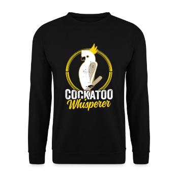 Cockatoo Whisperer Cockatoo Cockatoos Bird - Unisex Sweatshirt - black - Front - Alina (178cm) & Michal (187cm)