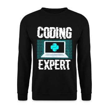 Coding Expert Coder Programming Programmer - Unisex Sweatshirt - black - Front - Alina (178cm) & Michal (187cm)