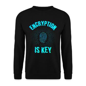Encryption is the key Coding Coder - Unisex Sweatshirt - black - Front - Alina (178cm) & Michal (187cm)