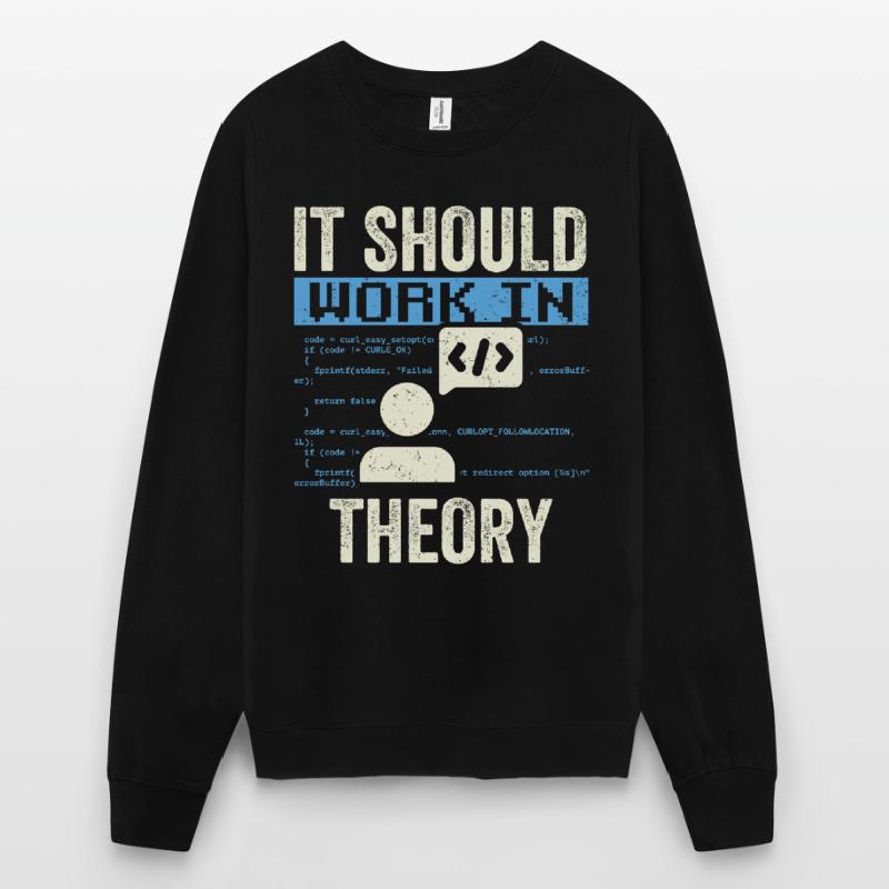 In Der Theorie Sollte Es Funktionieren Code Coding Unisex Pullover