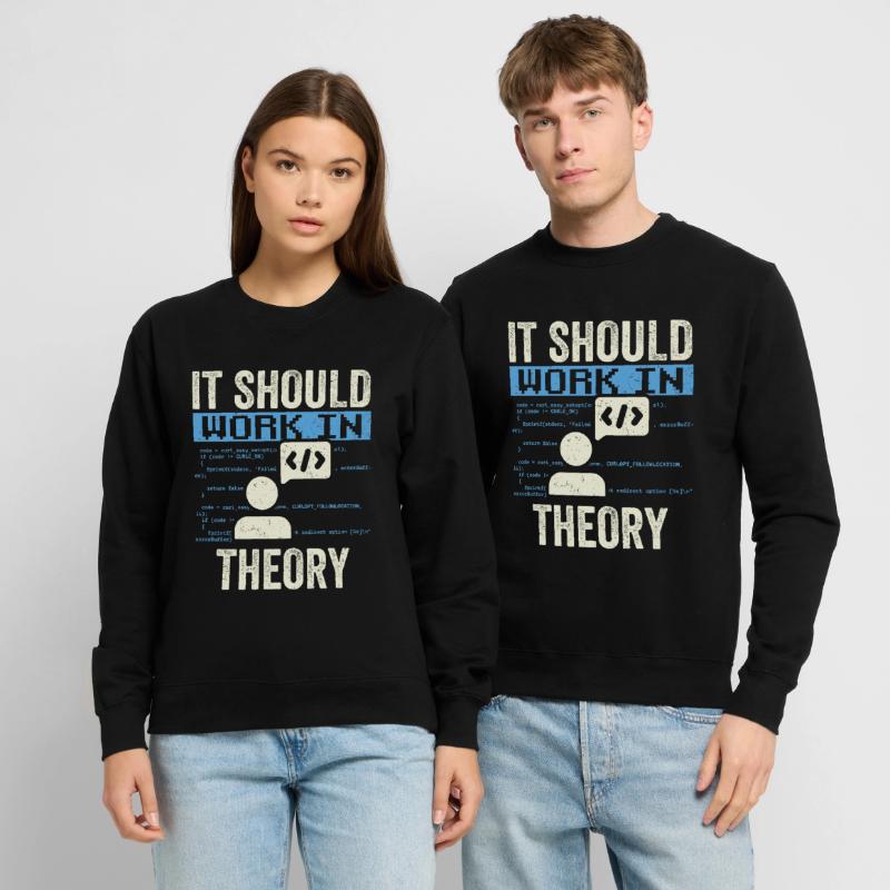 In Der Theorie Sollte Es Funktionieren Code Coding Unisex Pullover