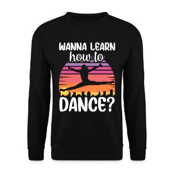 Voulez-vous apprendre à danser professeur de danse à l’école de danse - Sweat-shirt Unisexe - noir - Devant - Alina (178cm) & Michal (187cm)