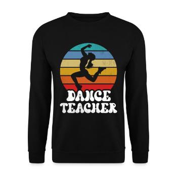 Professeur de danse École de danse Professeur de danse Cours de danse - Sweat-shirt Unisexe - noir - Devant - Alina (178cm) & Michal (187cm)