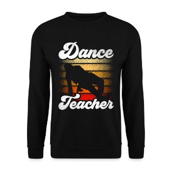Professeur de danse Professeur de danse Cours de danse École de danse - Sweat-shirt Unisexe - noir - Devant - Alina (178cm) & Michal (187cm)