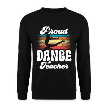 Fier professeur de danse École de danse Professeur de danse Professeur de danse - Sweat-shirt Unisexe - noir - Devant - Alina (178cm) & Michal (187cm)