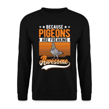Pigeons Pigeon breeding Pigeon fanciers - Unisex Sweatshirt - black - Front - Alina (178cm) & Michal (187cm)