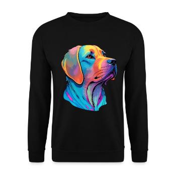 Labrador Color Splash Dog - Artful Dog Love - Unisex Sweatshirt - black - Front - Alina (178cm) & Michal (187cm)