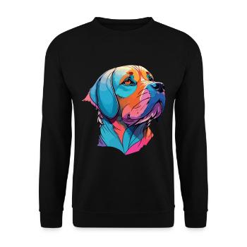 Labrador Dog Pop Art Dog Lover Dogs - Unisex Sweatshirt - black - Front - Alina (178cm) & Michal (187cm)