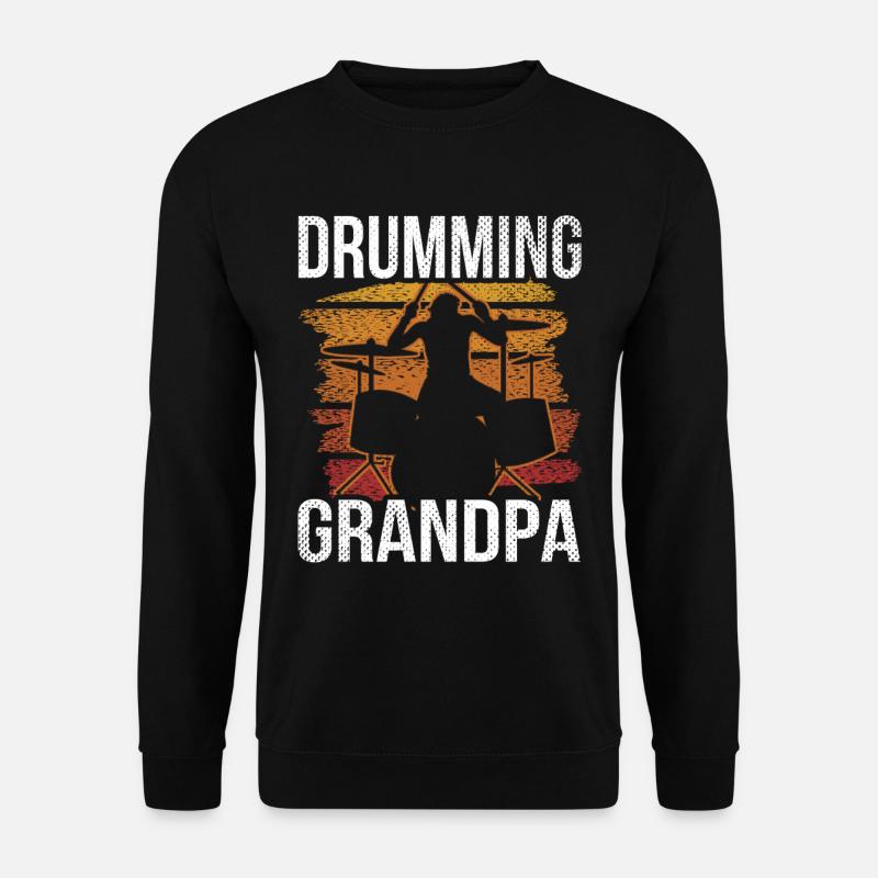 Drummer Grandpa Drums Drumming - Unisex Sweatshirt - black