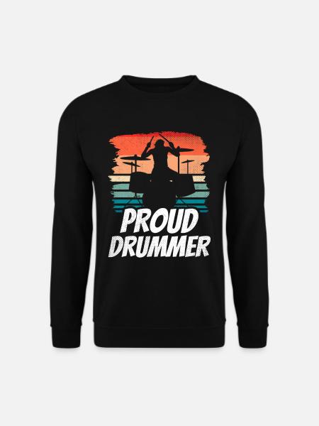 Proud drummer Playing drums Drums - Unisex Sweatshirt - black