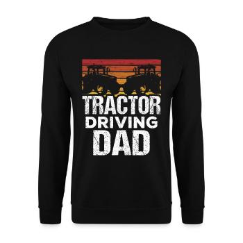 Conducteur de tracteur Père agriculteur Agriculteur agricole - Sweat-shirt Unisexe - noir - Devant - Alina (178cm) & Michal (187cm)