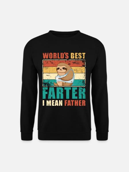 Vater Weltbester Furzer Lustiger Vatertag Spruch - Unisex Pullover - Schwarz