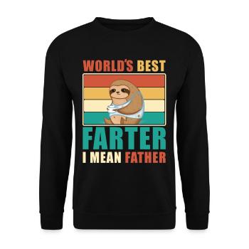 Le meilleur père au monde - Drôle de papa - Sweat-shirt Unisexe - noir - Devant - Alina (178cm) & Michal (187cm)