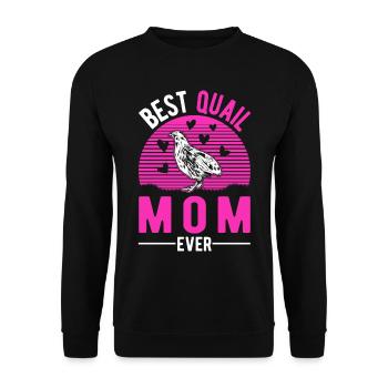 Quail Mama Quail Breeder Quail Woman - Unisex Sweatshirt - black - Front - Alina (178cm) & Michal (187cm)
