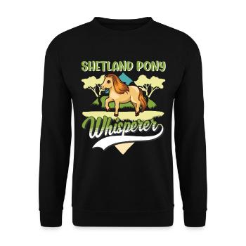 Shetland Pony Flüsterer Shetland Pony Whisperer - Sweat-shirt Unisexe - noir - Devant - Alina (178cm) & Michal (187cm)