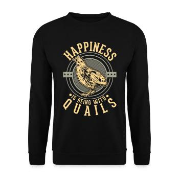 Quail Happiness Quail Breed Quail Breeder - Unisex Sweatshirt - black - Front - Alina (178cm) & Michal (187cm)