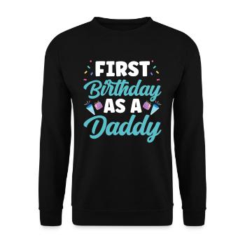 Premier anniversaire en tant que papa papa père fête - Sweat-shirt Unisexe - noir - Devant - Alina (178cm) & Michal (187cm)