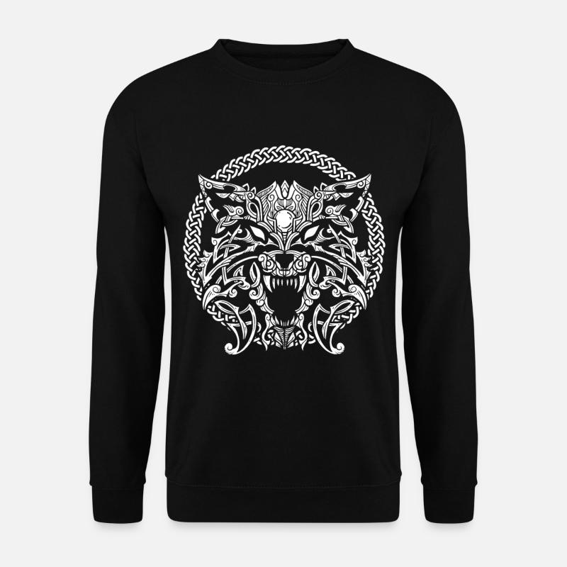 Fenrir Keltische Knoten - Fenriswolf Mythologie - Unisex Pullover - Schwarz