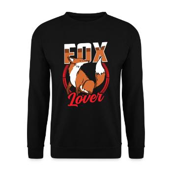 Fox Lover Animal Foxes Sayings - Unisex Sweatshirt - black - Front - Alina (178cm) & Michal (187cm)