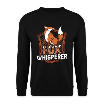 Fox Whisperer Fox Whisperer Animal Foxes Sayings - Unisex Sweatshirt - black - Front - Alina (178cm) & Michal (187cm)